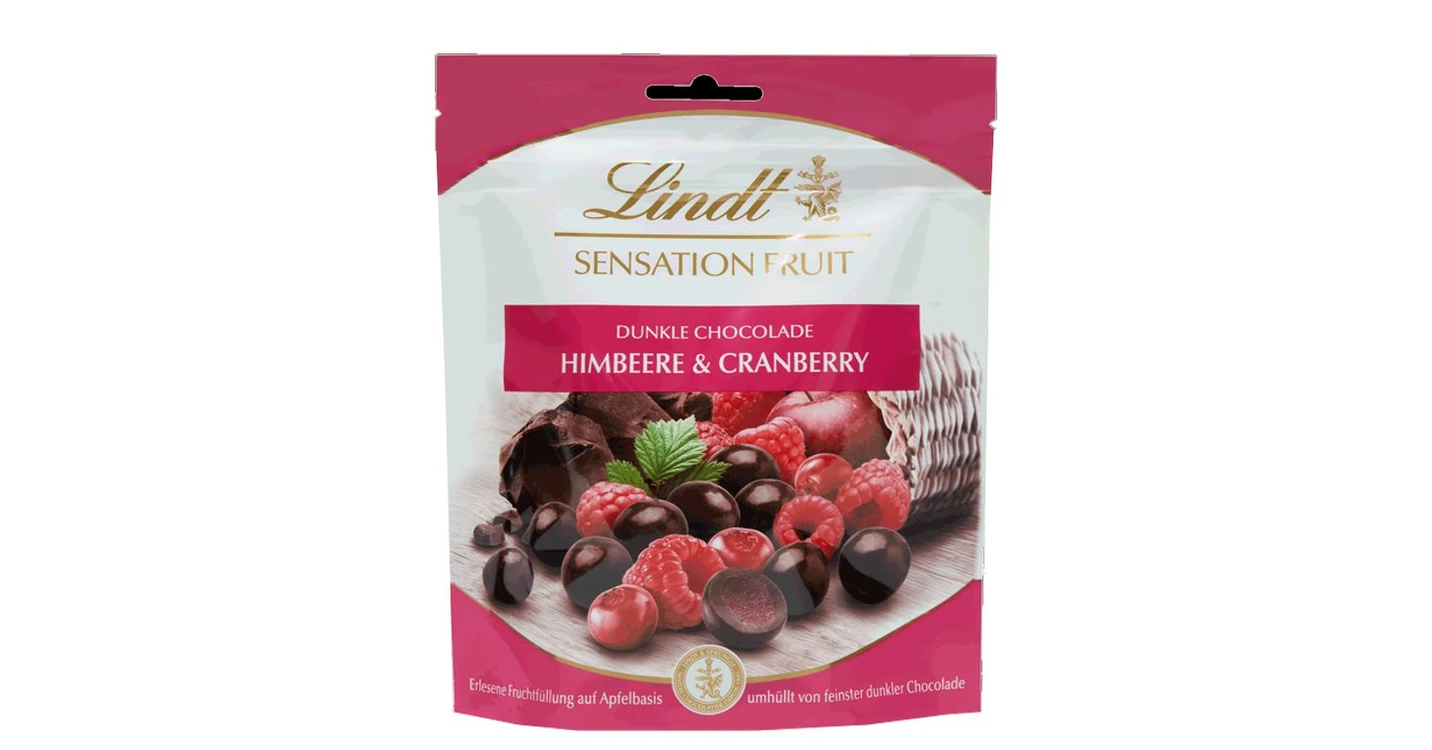 Lindt Fruit Sensation Raspberry & Cranberry [150g] - Édesség, Kávé, Tea ...