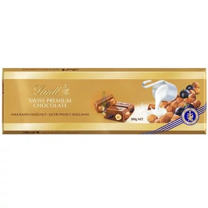 Lindt Gold Mogyorós-Mazsolás Tejcsokoládé [300g]