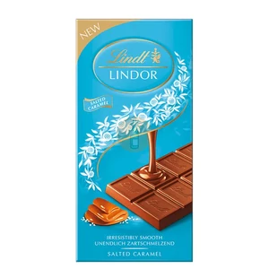 Lindt Lindor Sós Karamell Táblás Töltött Tejcsokoládé [100g]