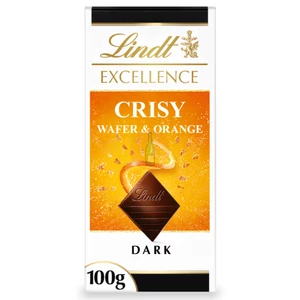 Lindt Excellence Crispy Wafer & Orange Csokoládé [100g]  