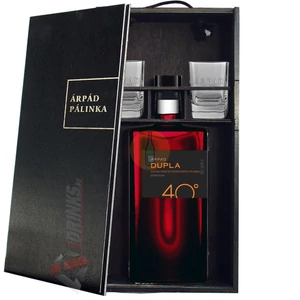 Árpád Dupla Ágyas Feketecseresznye Pálinka (Exkluzív fadoboz + 2 Pohár) [0,5L|40%]