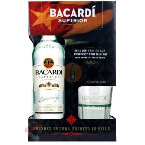 Bacardi Carta Blanca Superior Rum (DD+Pohár) [0,7L|37,5%]