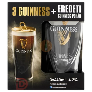 Guinness 3-as Pack (DD+Pohár) [3*0,44L|4,2%]