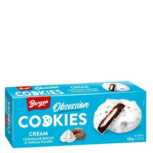 Bergen Cookies & Cream - Vanilla Flavoured Filling Keksz Box [128g]